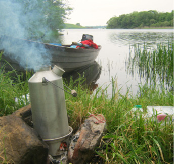 Camp Cooking in the wild with a Kelly Kettle