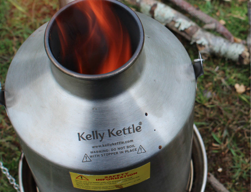 Camp Cooking in the wild with a Kelly Kettle