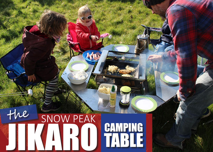 The Snowpeak Jikaro Camping Table, Snow Peak Fire Pit Medium