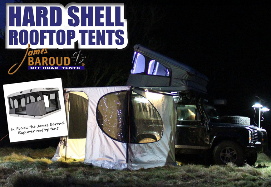 Hard Shell Rooftop-tente saam met James Baroud