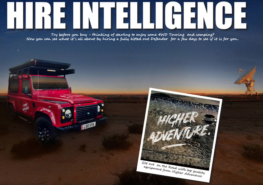 Hire Intelligence- Try before you buy – Experience a fully kitted out Touring Defender.